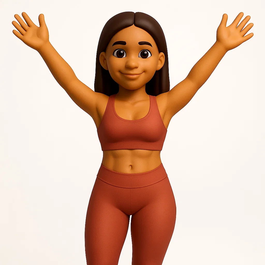 Avatar feminino com curvas como objetivo