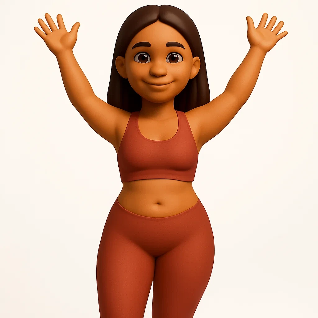 Avatar feminino com corpo médio como objetivo
