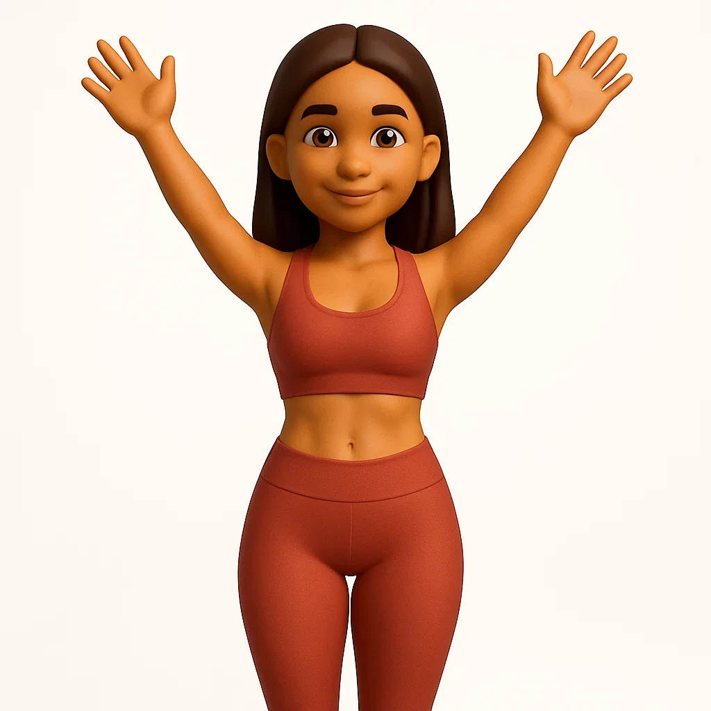 Avatar feminino com corpo tonificado como objetivo