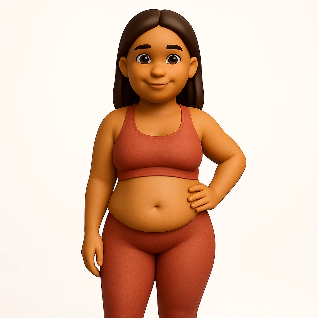 Avatar feminino com corpo grande