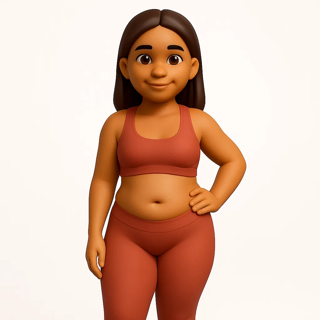Avatar feminino com corpo médio